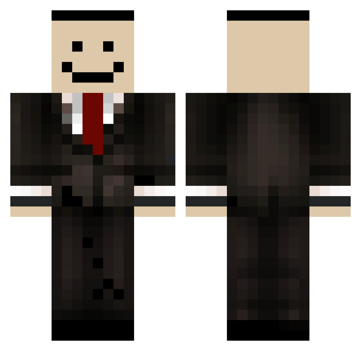 YellowedPvP_ Minecraft skin, front and back view