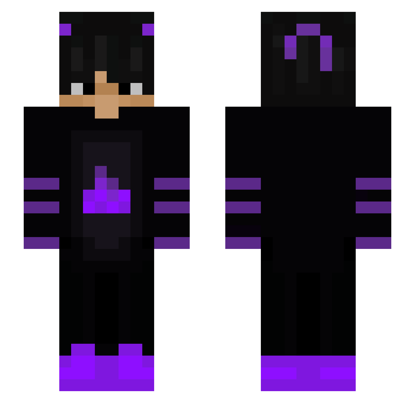 qurai Minecraft skin, front and back view