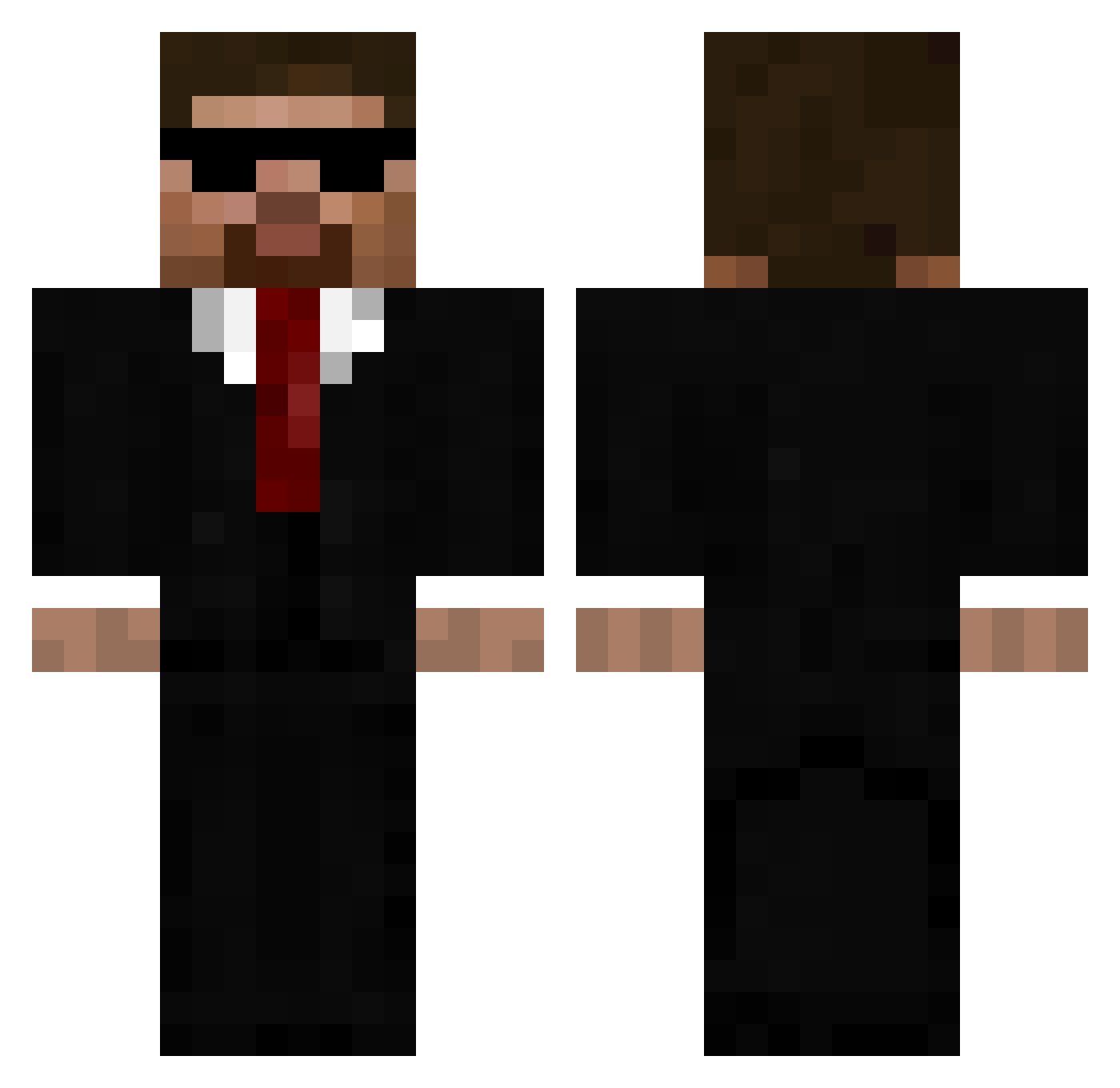 JonsiMcflurry Minecraft skin, front and back view