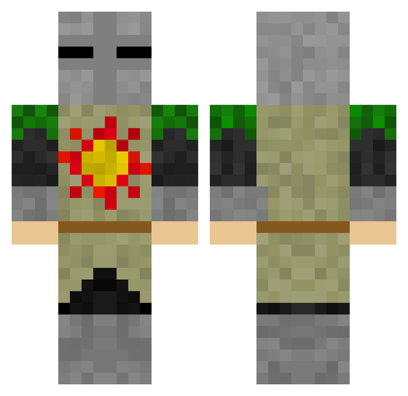 Lujasa21 Minecraft skin, front and back view
