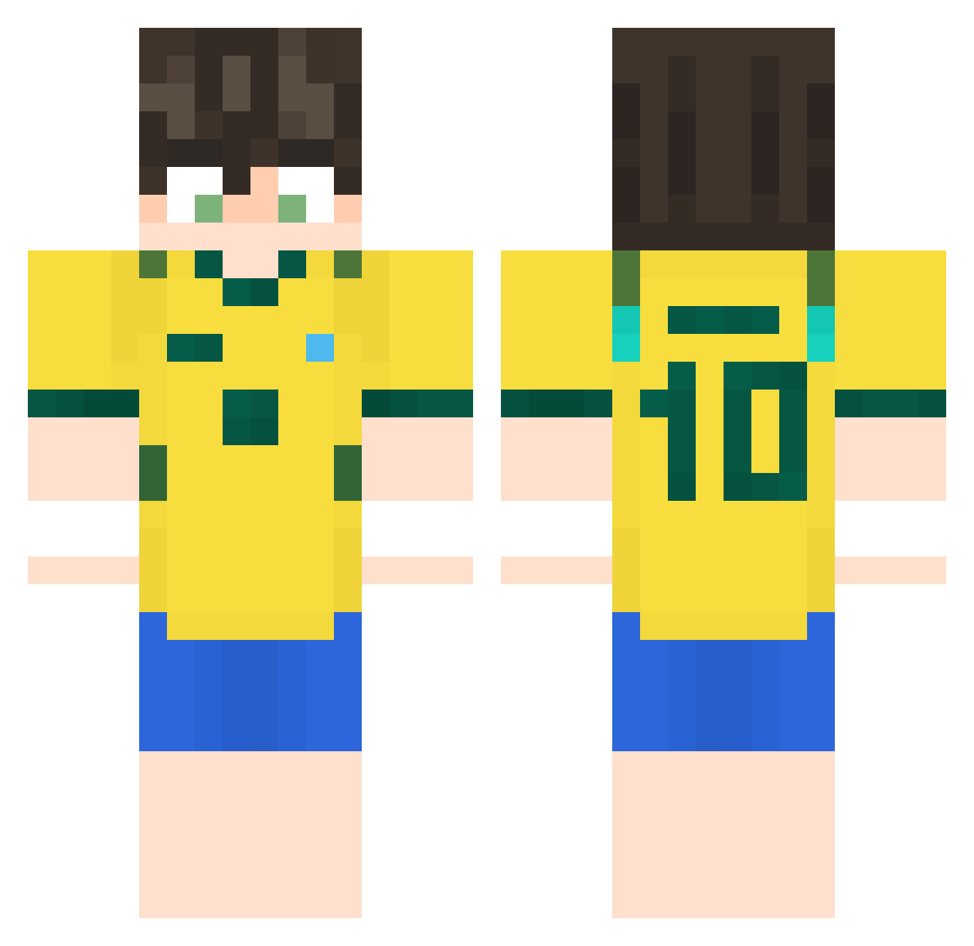 _motosserra Minecraft skin, front and back view