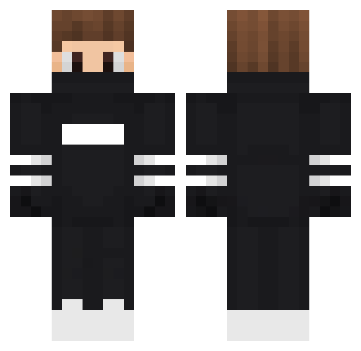 Theyshaa Minecraft skin, front and back view