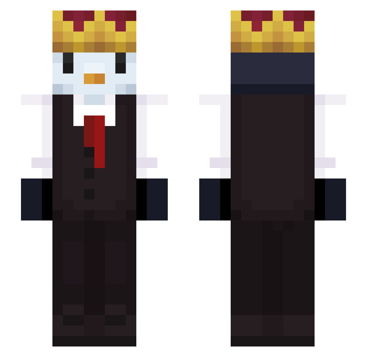 TequilaBentje Minecraft skin, front and back view