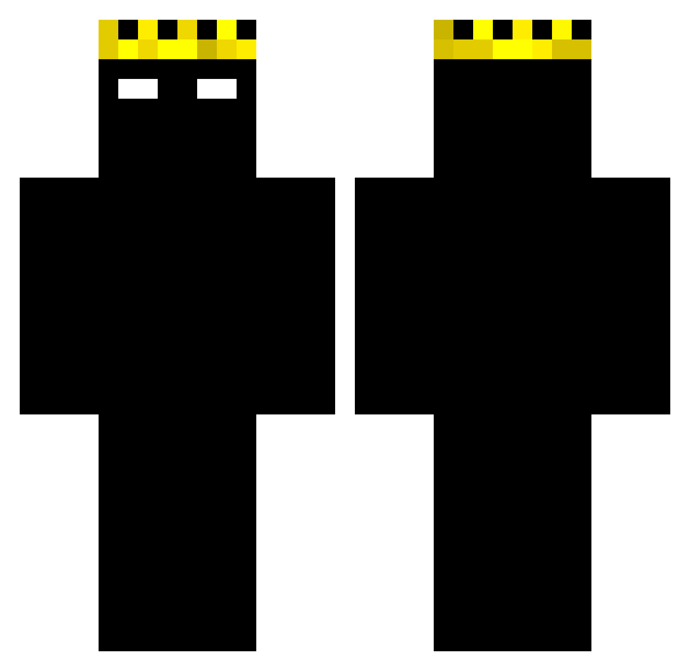 Unique_Smh Minecraft skin, front and back view