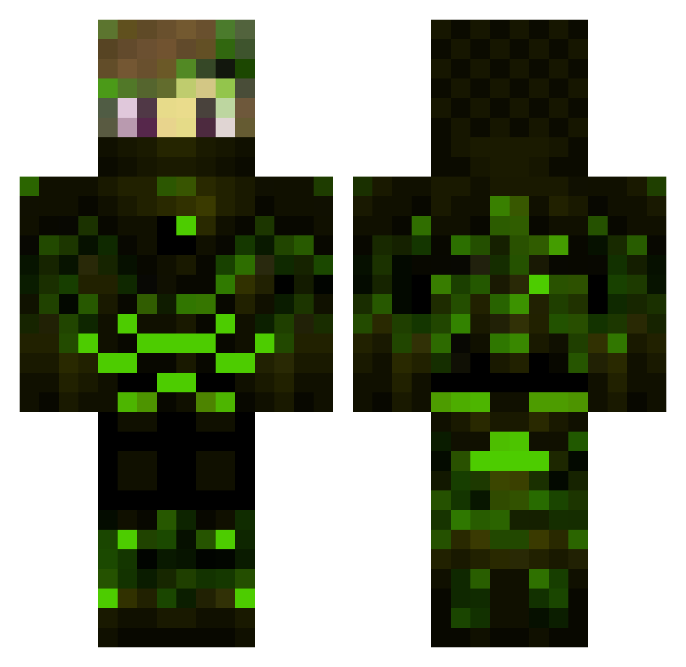 Thugupho Minecraft skin, front and back view