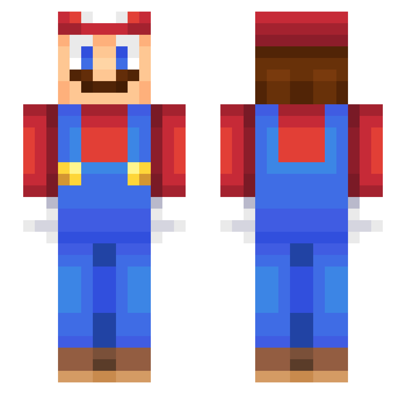 tenguru Minecraft skin, front and back view