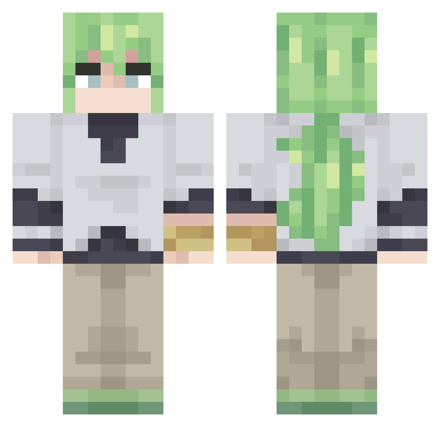Viktor_Vaughn Minecraft skin, front and back view