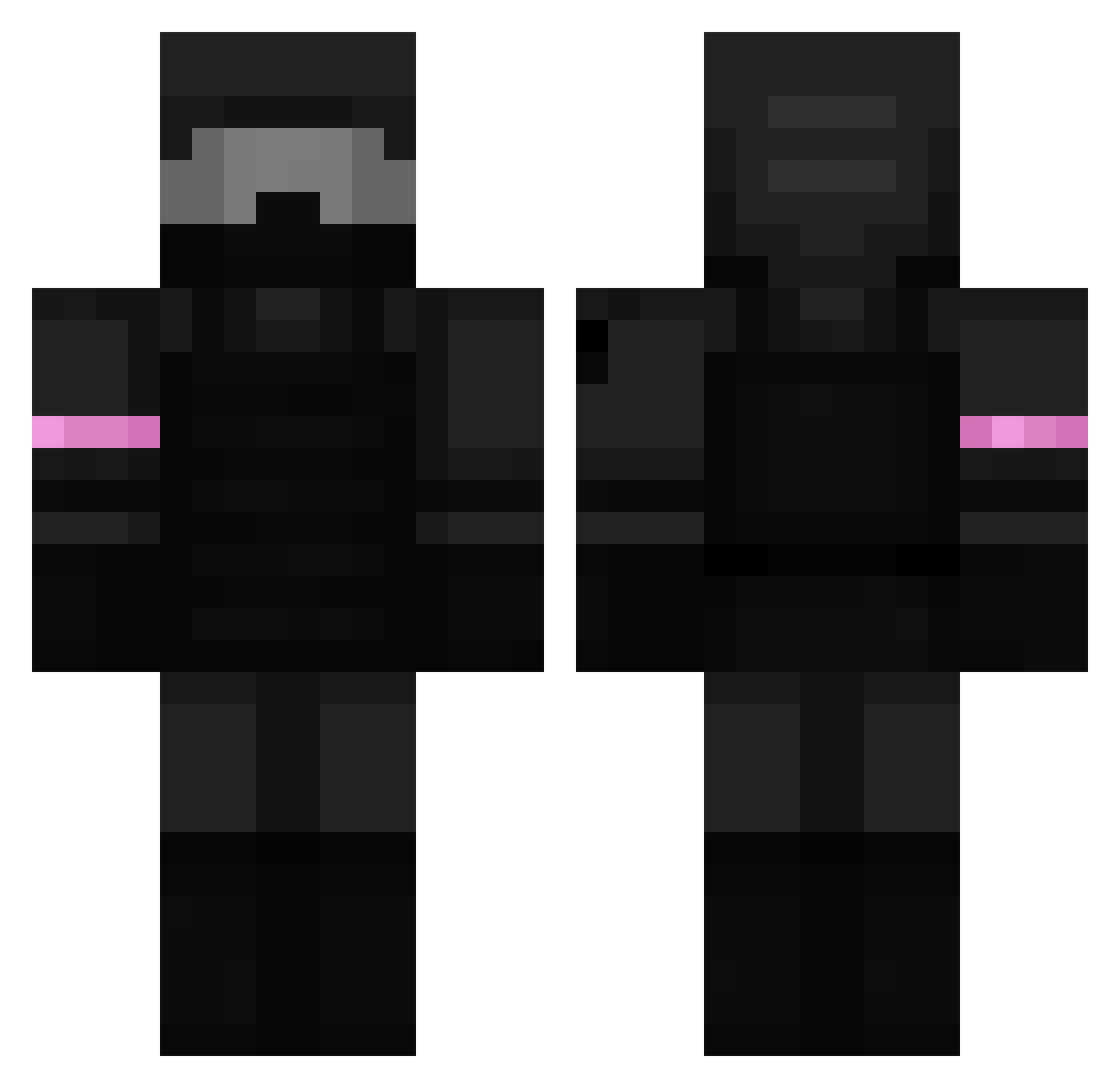 LGBFJB Minecraft skin, front and back view
