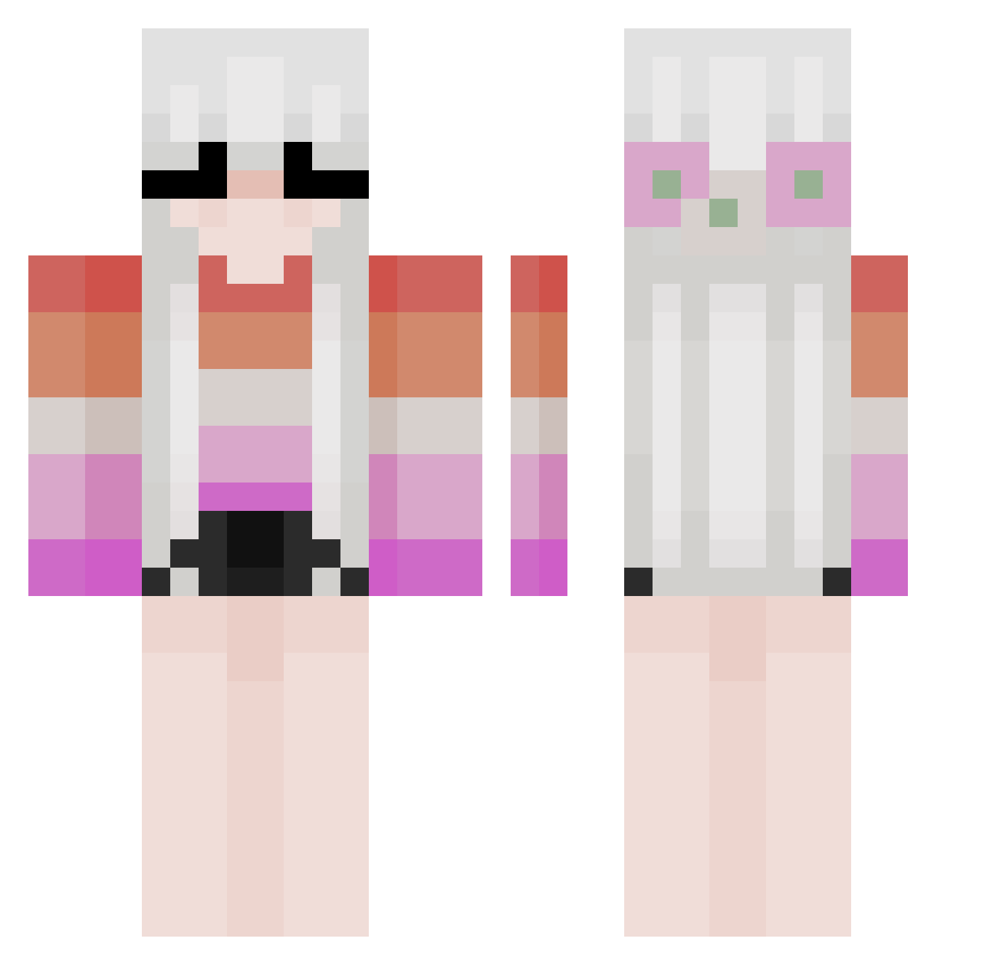 M0ustique_ Minecraft skin, front and back view