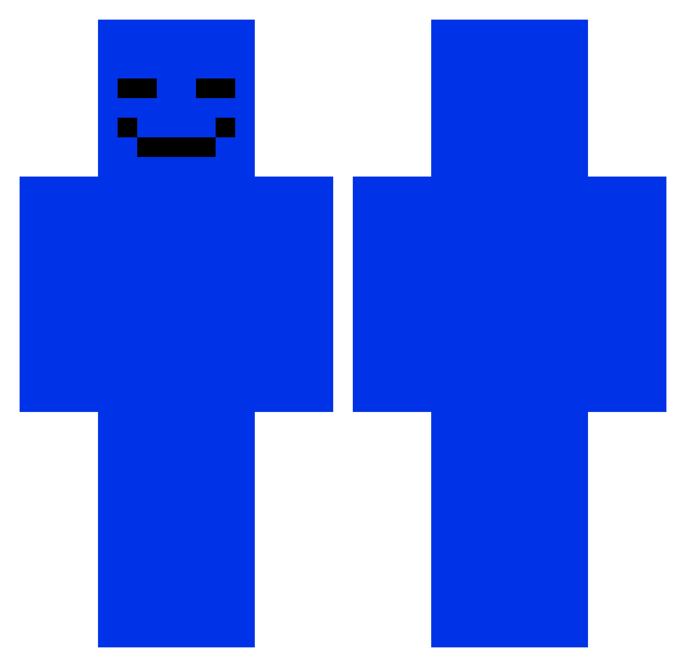 conradathon Minecraft skin, front and back view