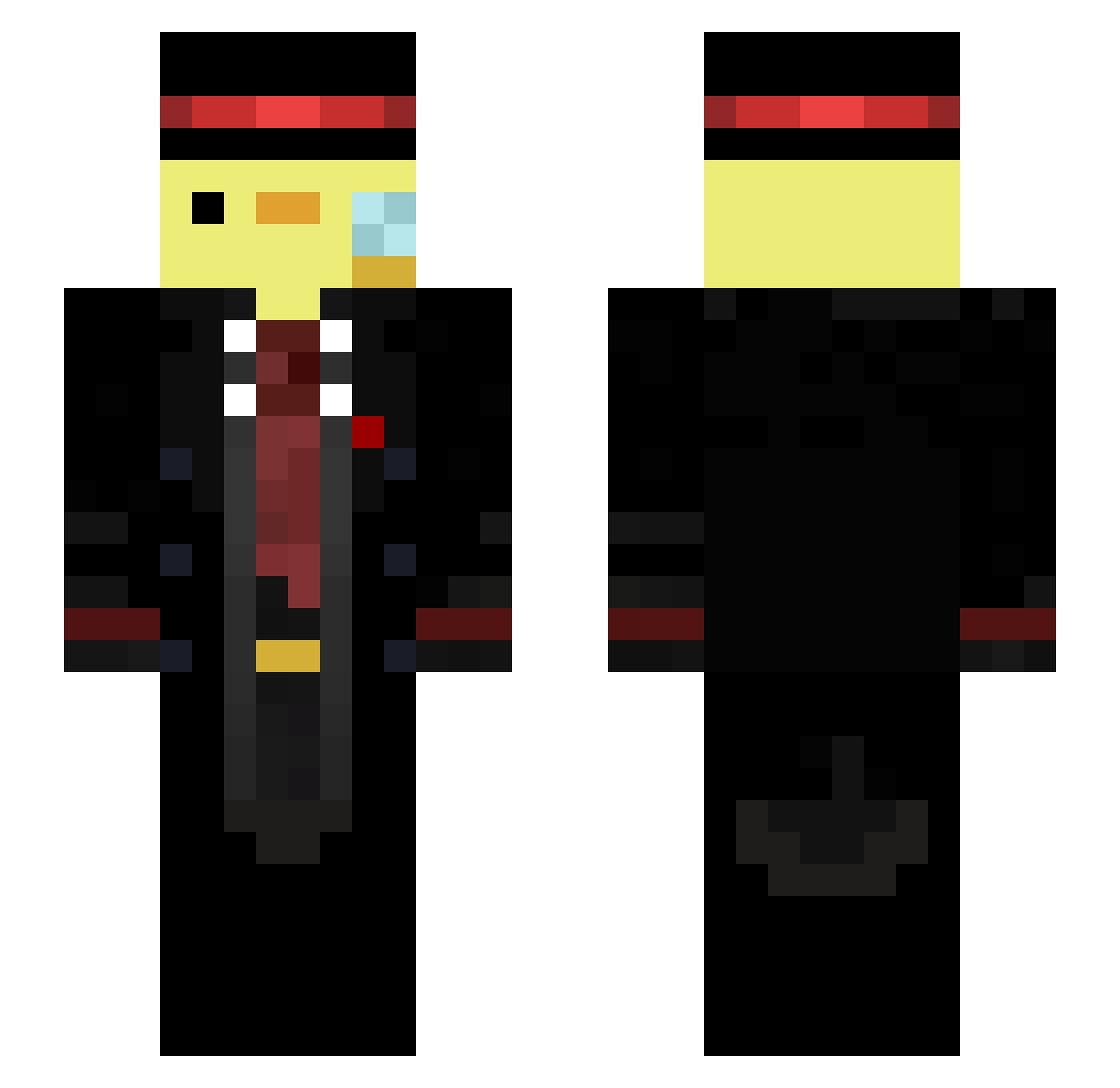 zjel Minecraft skin, front and back view