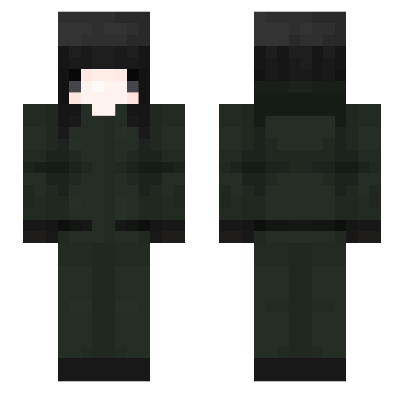 AunxFenning Minecraft skin, front and back view