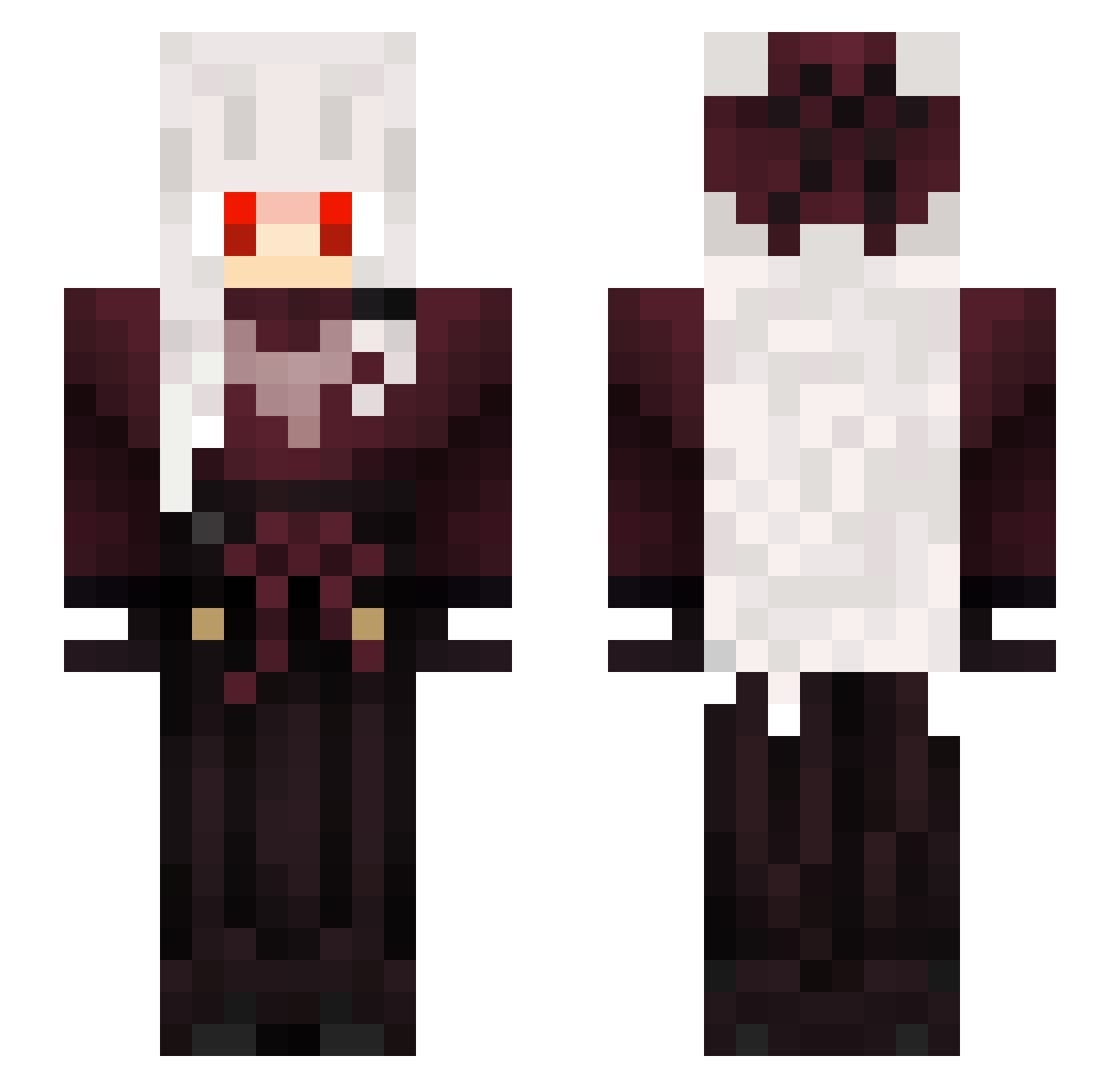 ghostiscoole Minecraft skin, front and back view