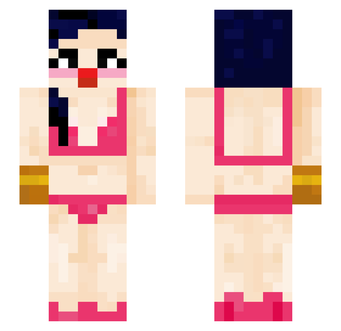 Shugar_Cane Minecraft skin, front and back view