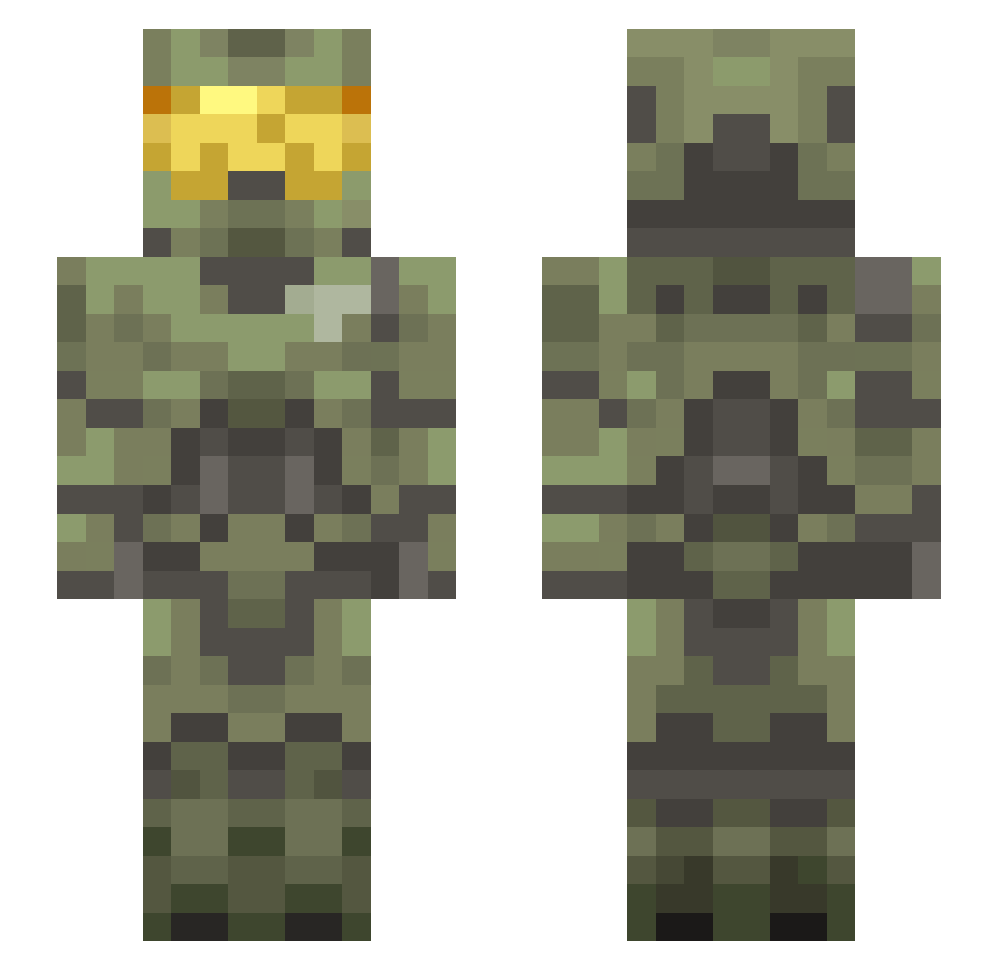AHappyWombat Minecraft skin, front and back view