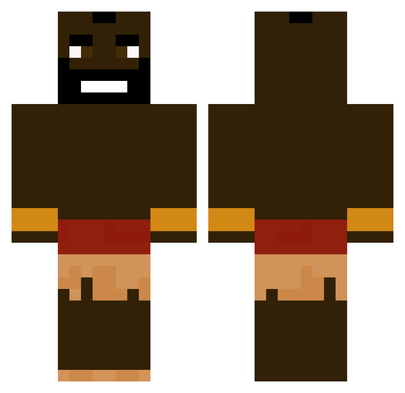 Jooseppi44 Minecraft skin, front and back view