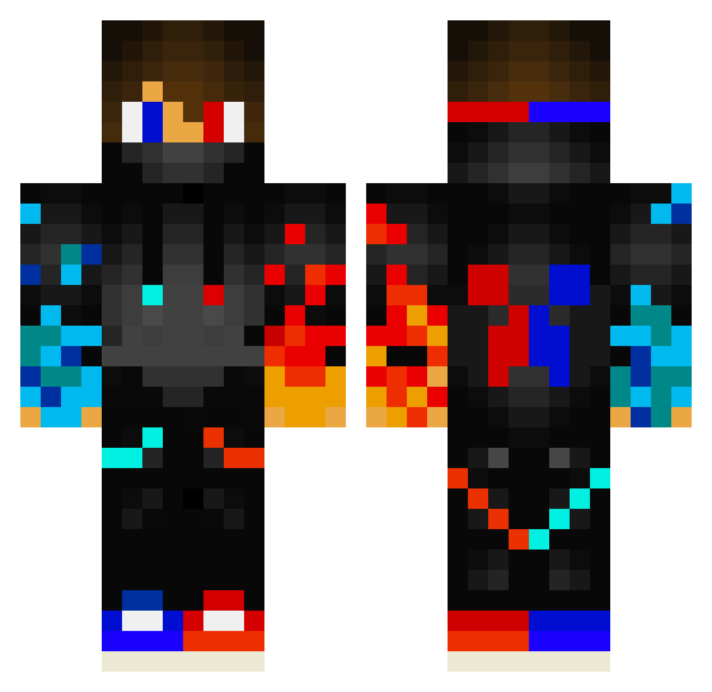 AHILL76 Minecraft skin, front and back view