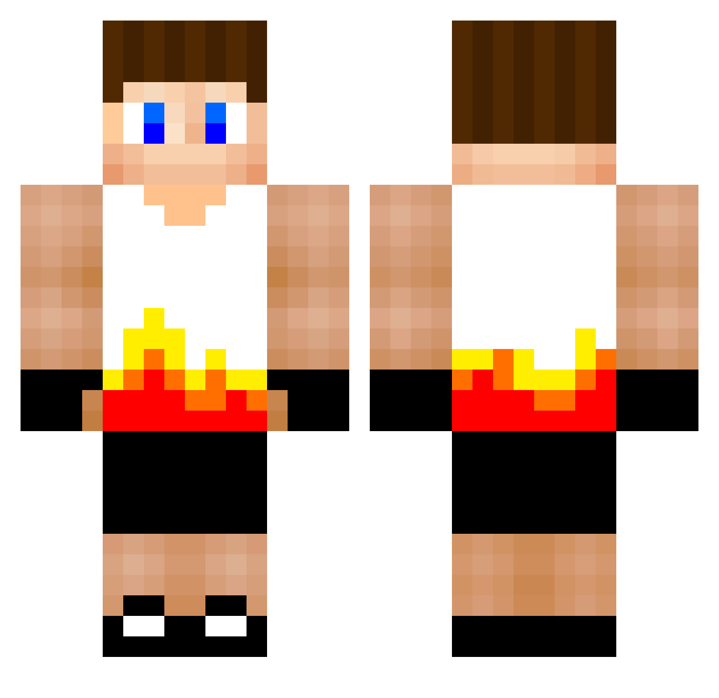 Regiolli Minecraft skin, front and back view