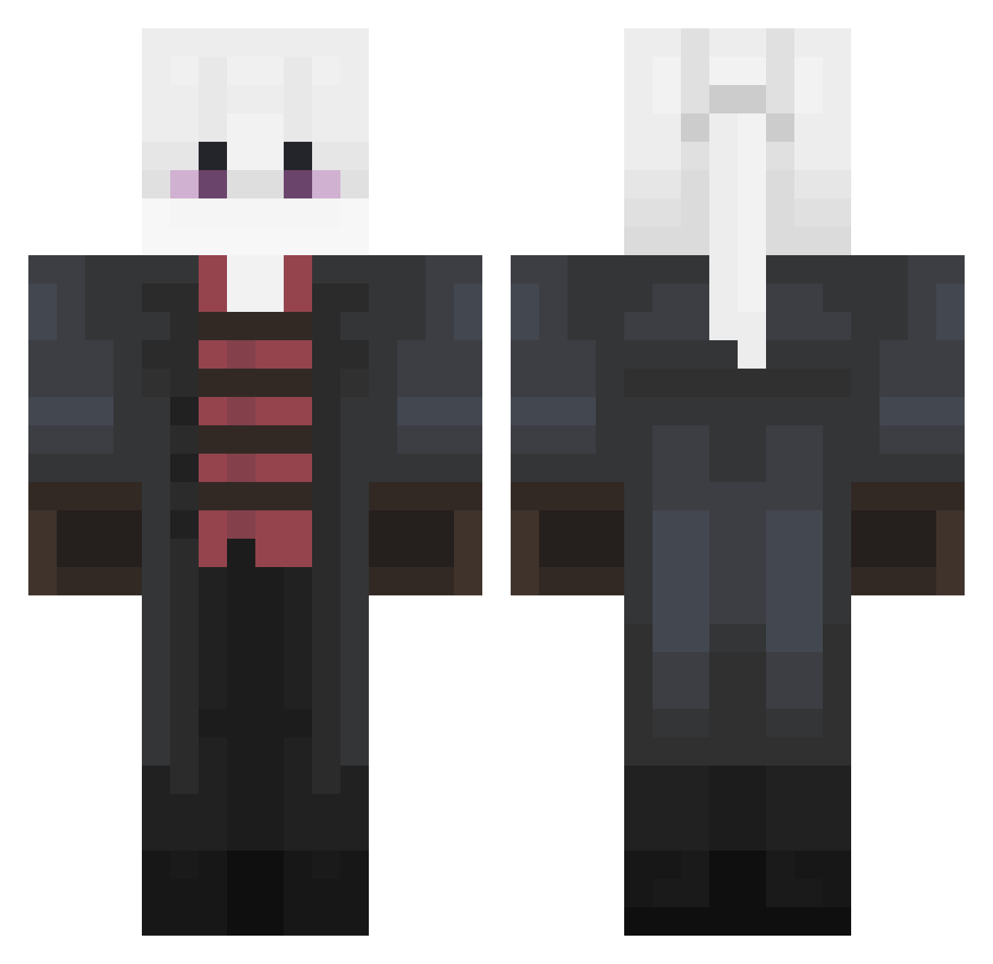 NecronsFatStick Minecraft skin, front and back view