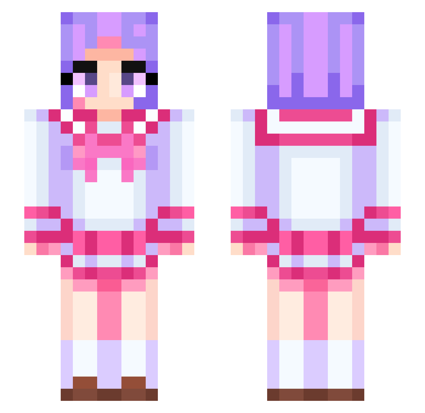 TheCardinal117 Minecraft skin, front and back view