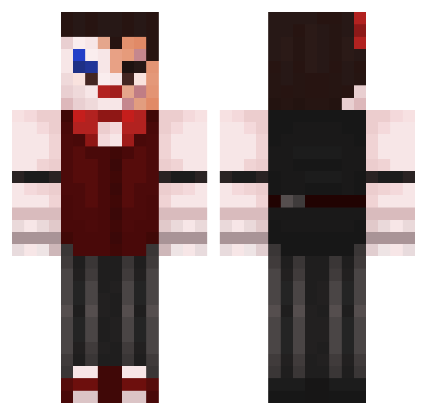 26015894e01 Minecraft skin, front and back view