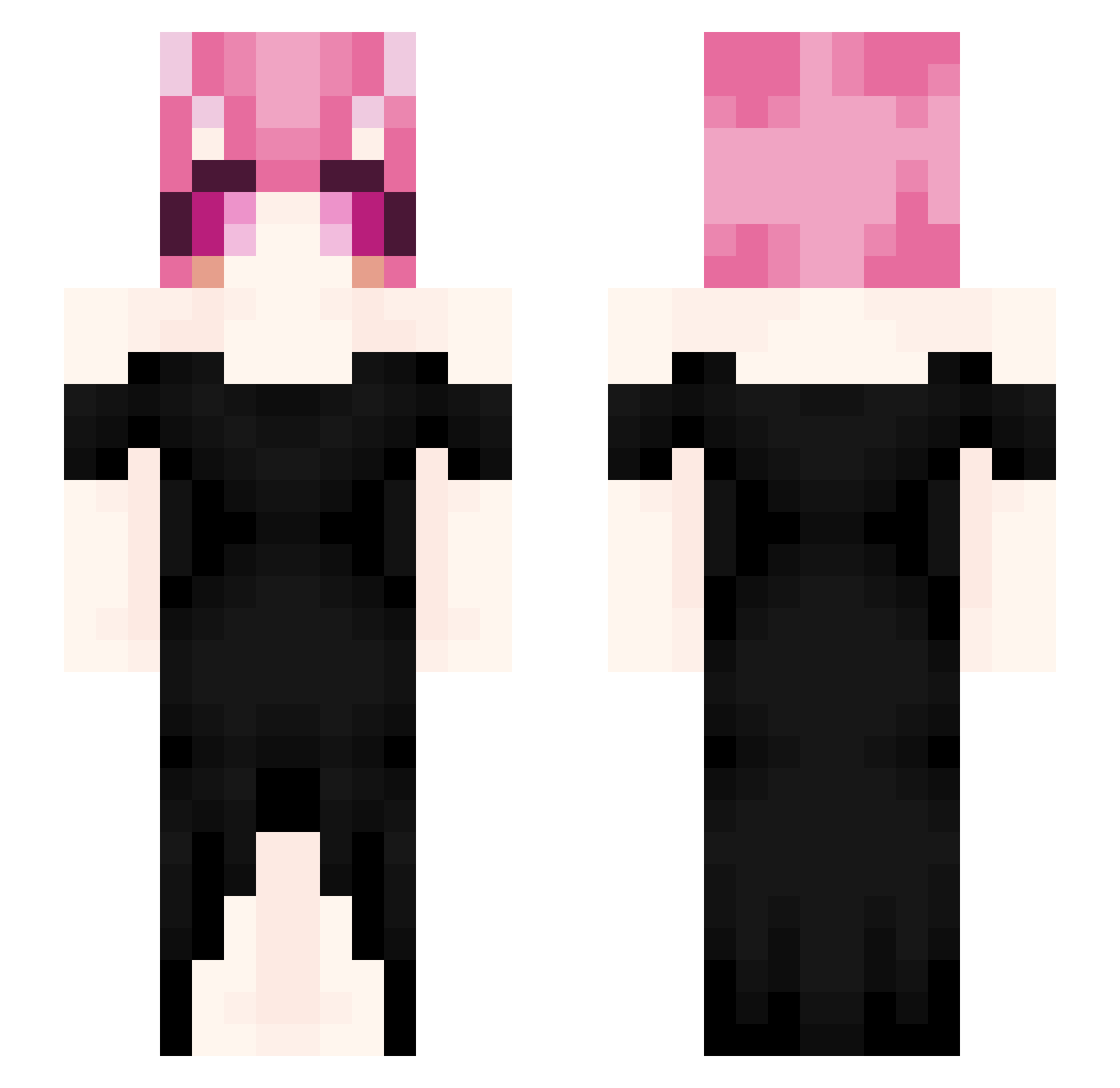 angel_ofsloth Minecraft skin, front and back view
