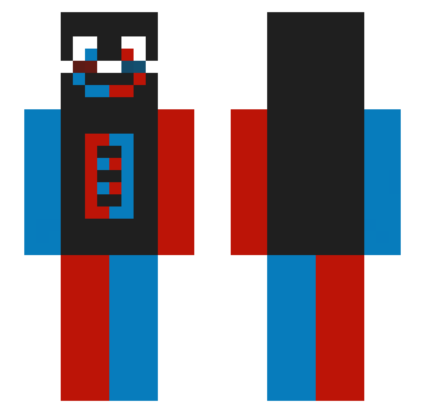 GalacticPancake1 Minecraft skin, front and back view