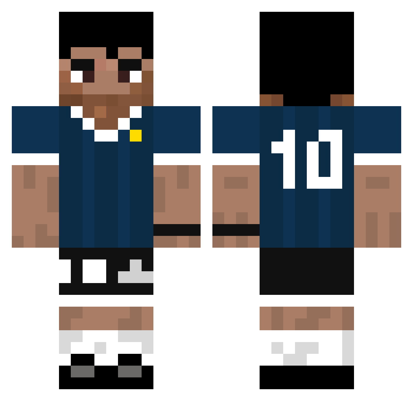 zThoms Minecraft skin, front and back view