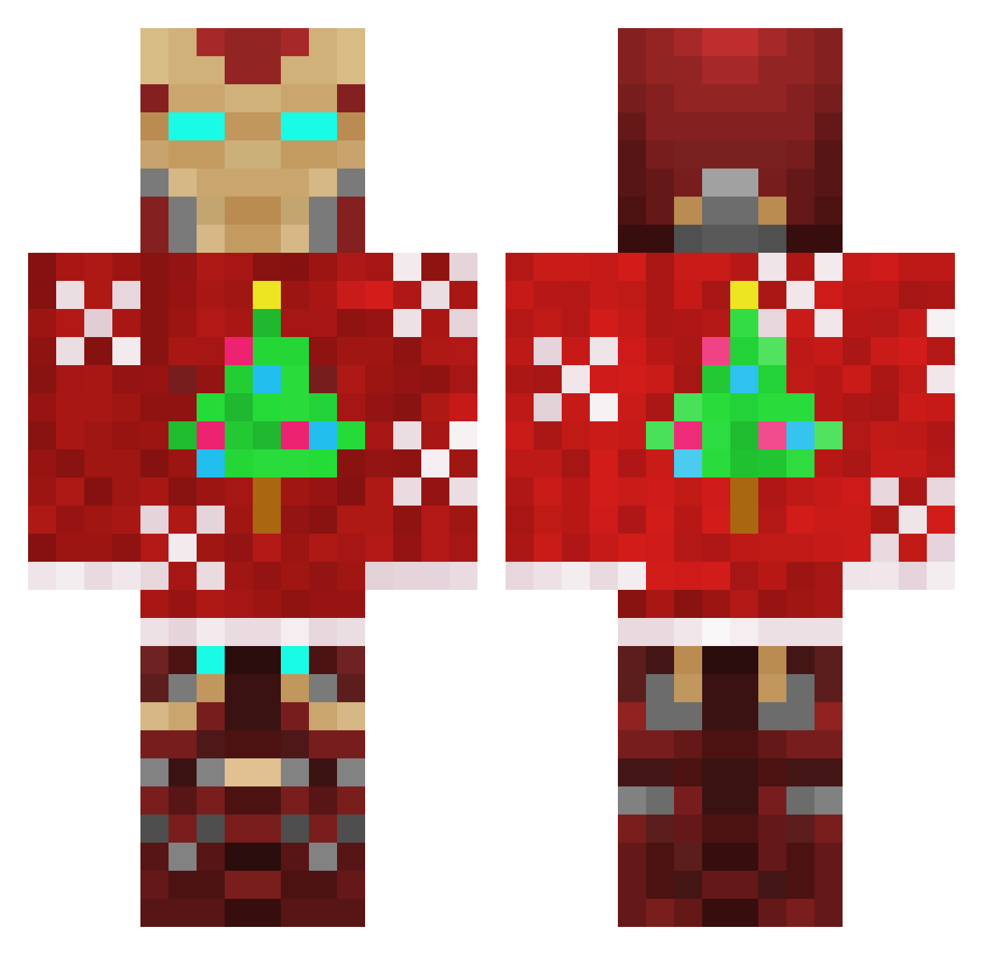 Riichard007 Minecraft skin, front and back view