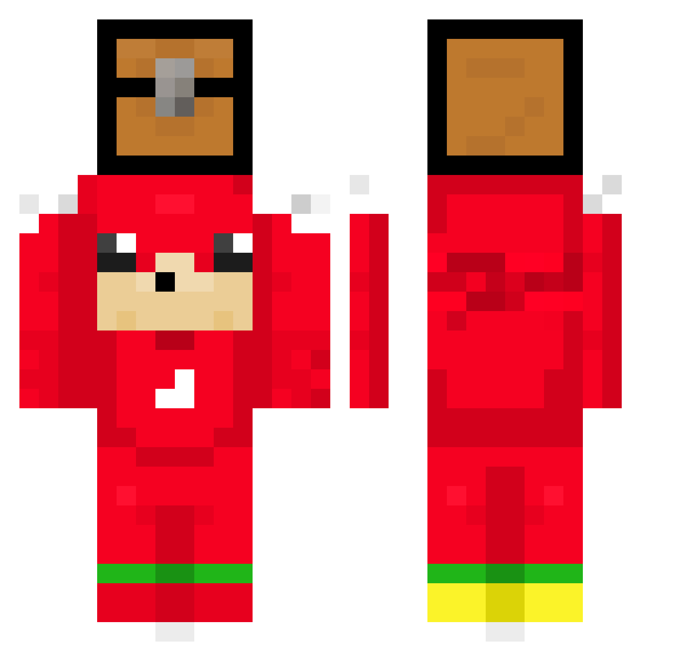 AltVerseAD6tDSv2 Minecraft skin, front and back view