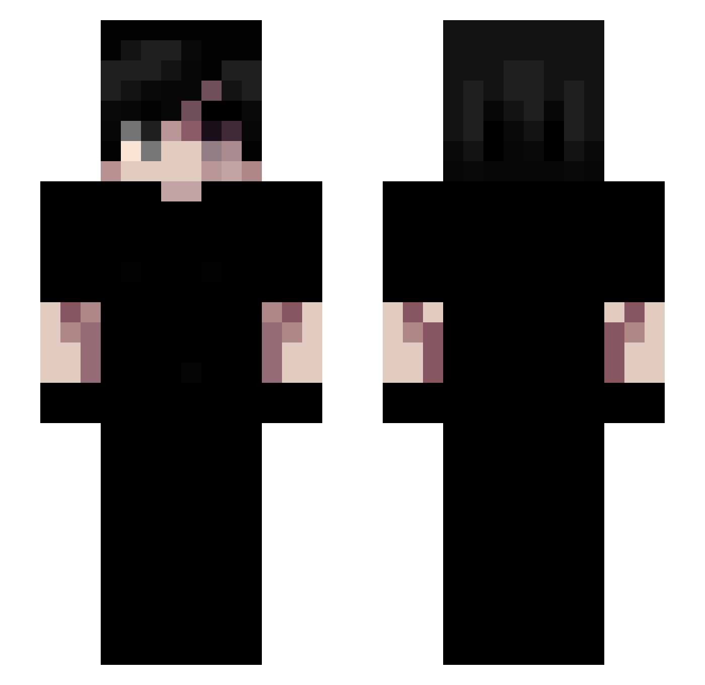 ShortyMaster Minecraft skin, front and back view