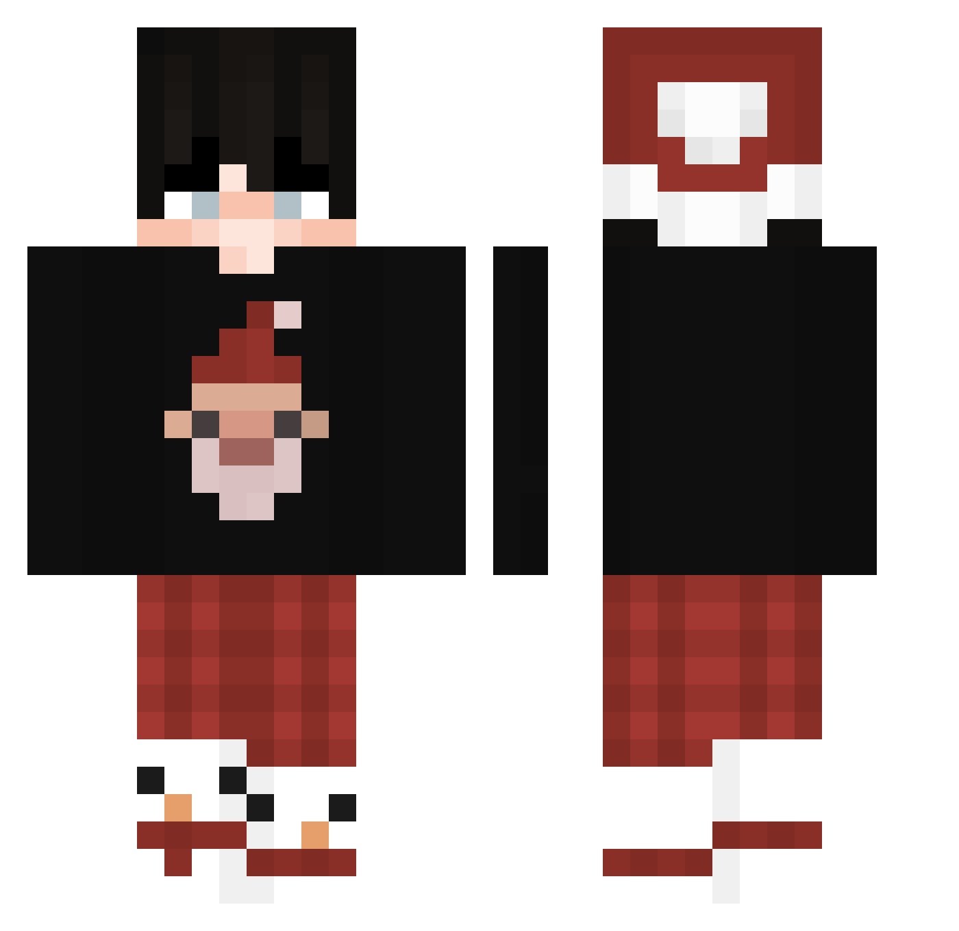 Lobriance Minecraft skin, front and back view