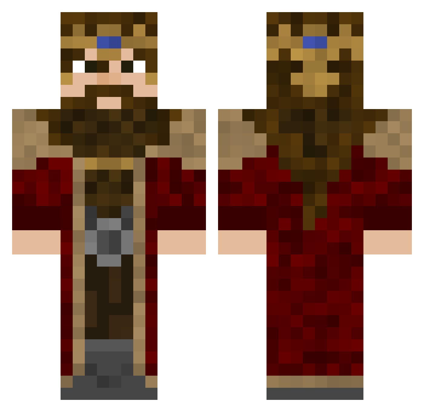 Tyrannicaltyler6 Minecraft skin, front and back view
