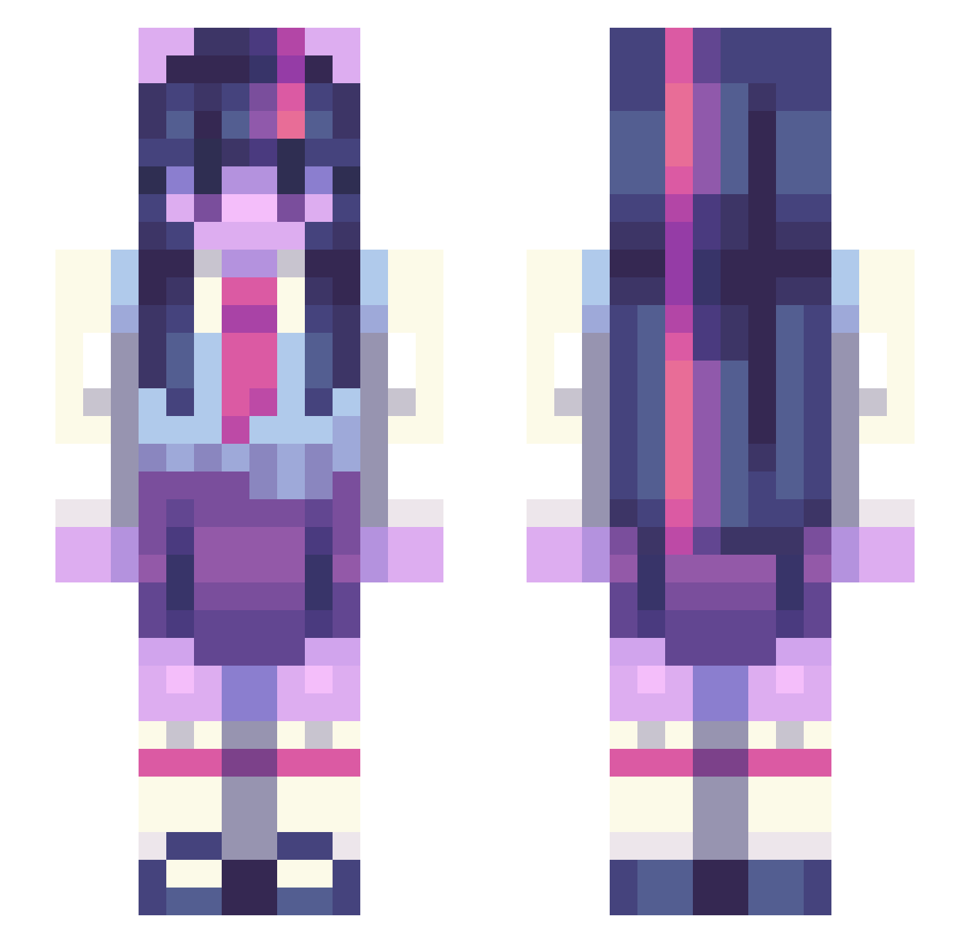 _sxtrvnxii Minecraft skin, front and back view