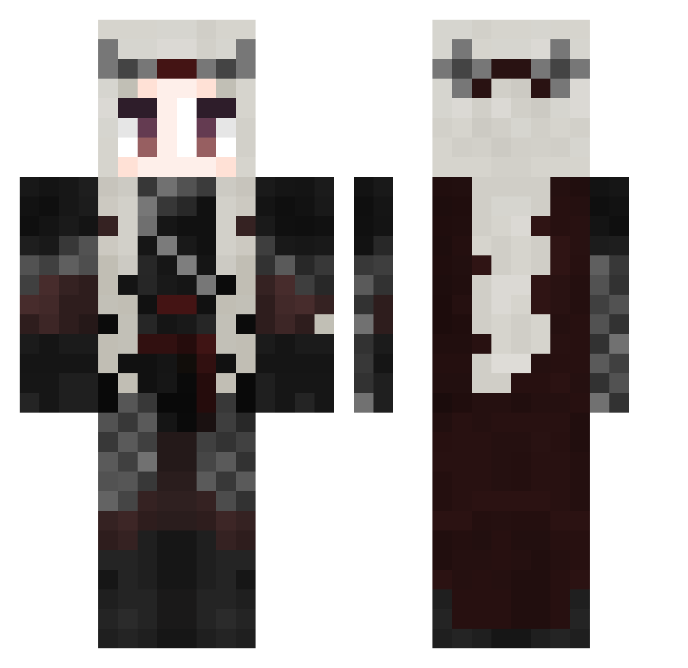 izedkaa Minecraft skin, front and back view