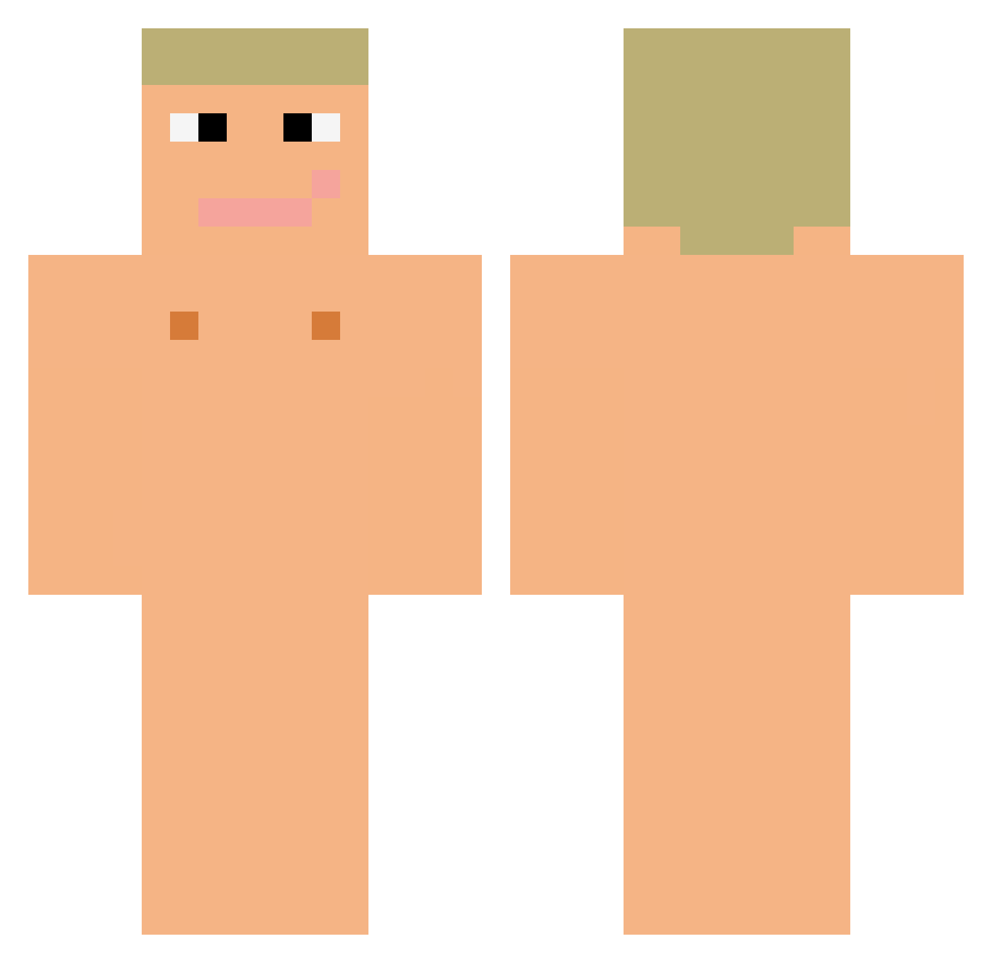 SCHERMEIN Minecraft skin, front and back view