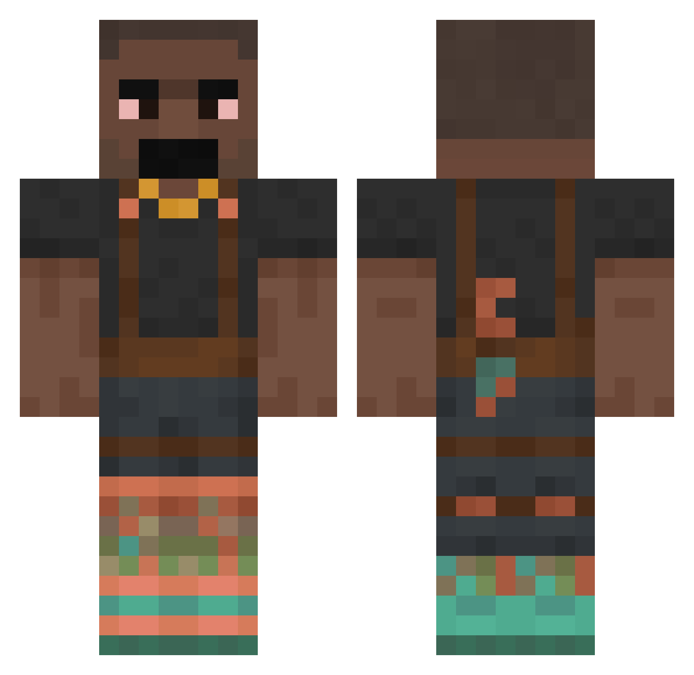 samllea1 Minecraft skin, front and back view