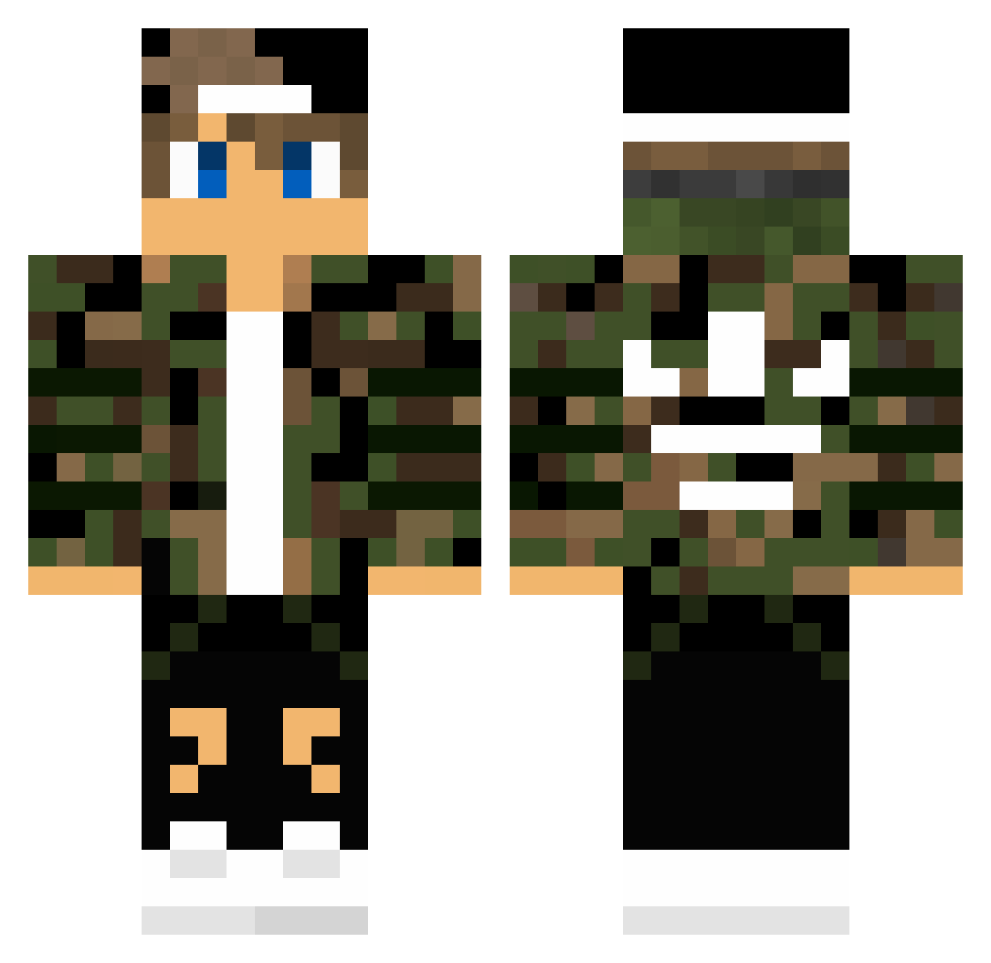 2007ben1 Minecraft skin, front and back view