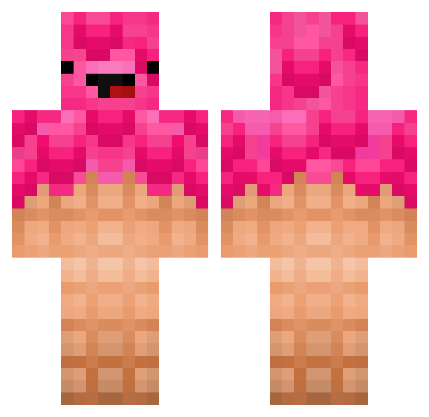 ecologist Minecraft skin, front and back view