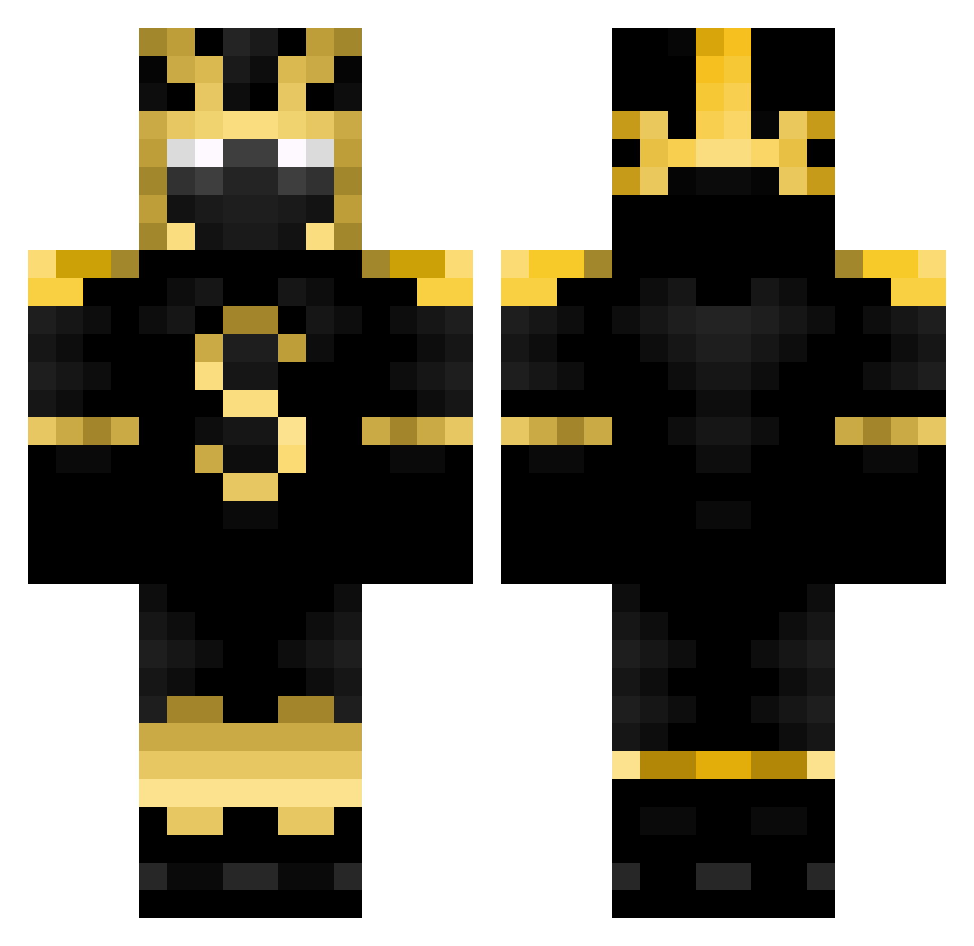 Gutzek Minecraft skin, front and back view