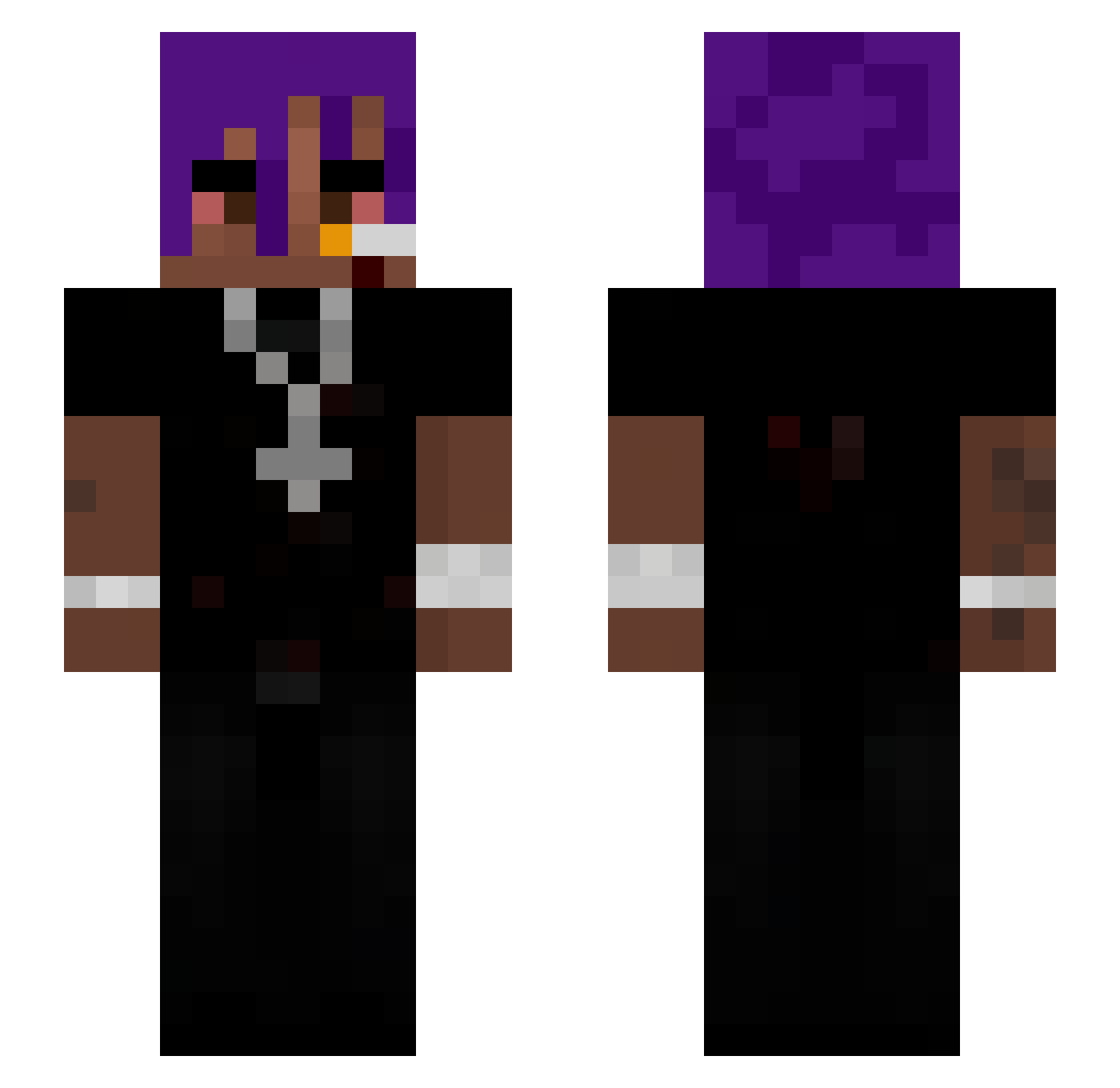 Gnypsonn Minecraft skin, front and back view