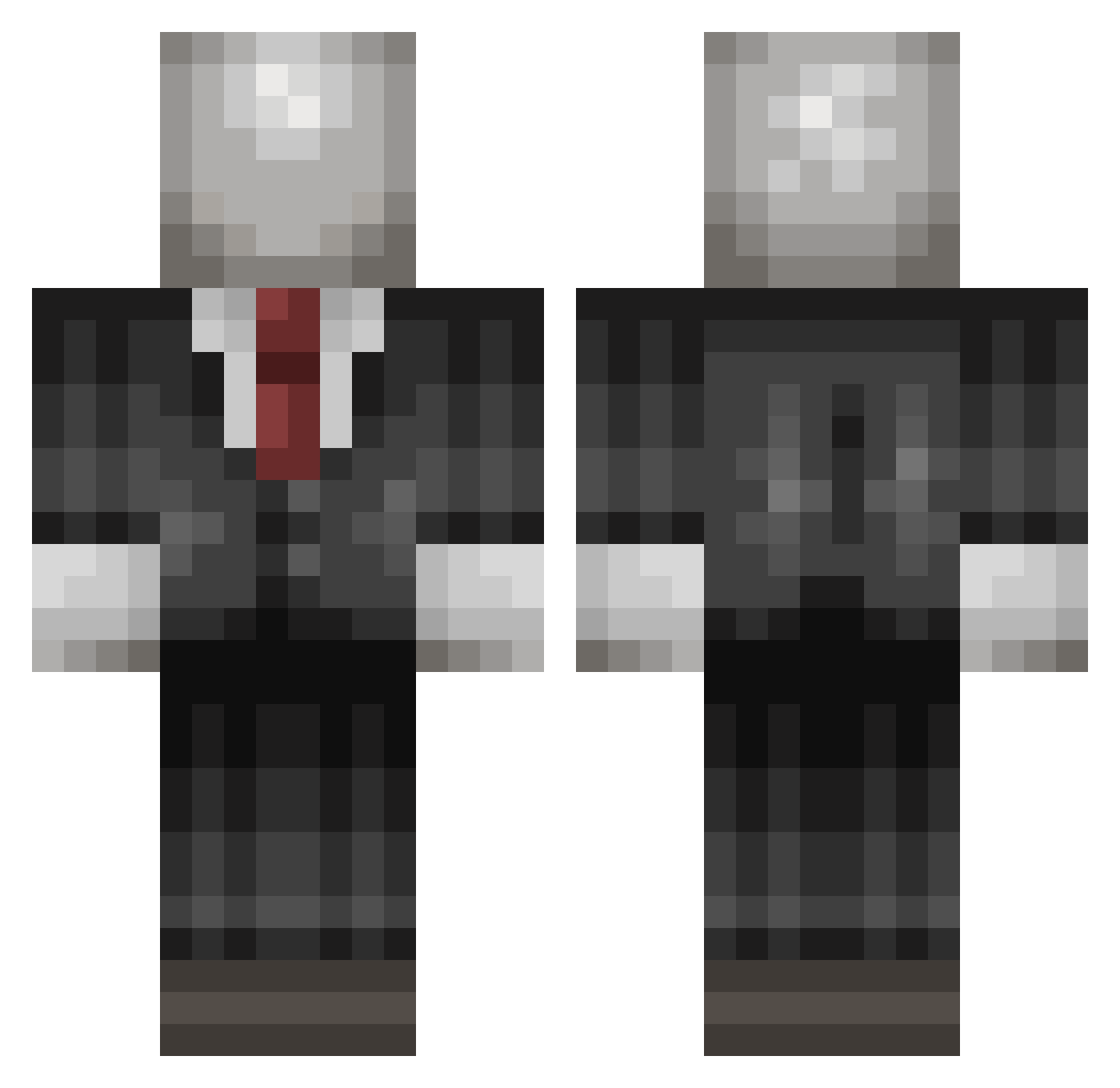 Pickaxe1025 Minecraft skin, front and back view