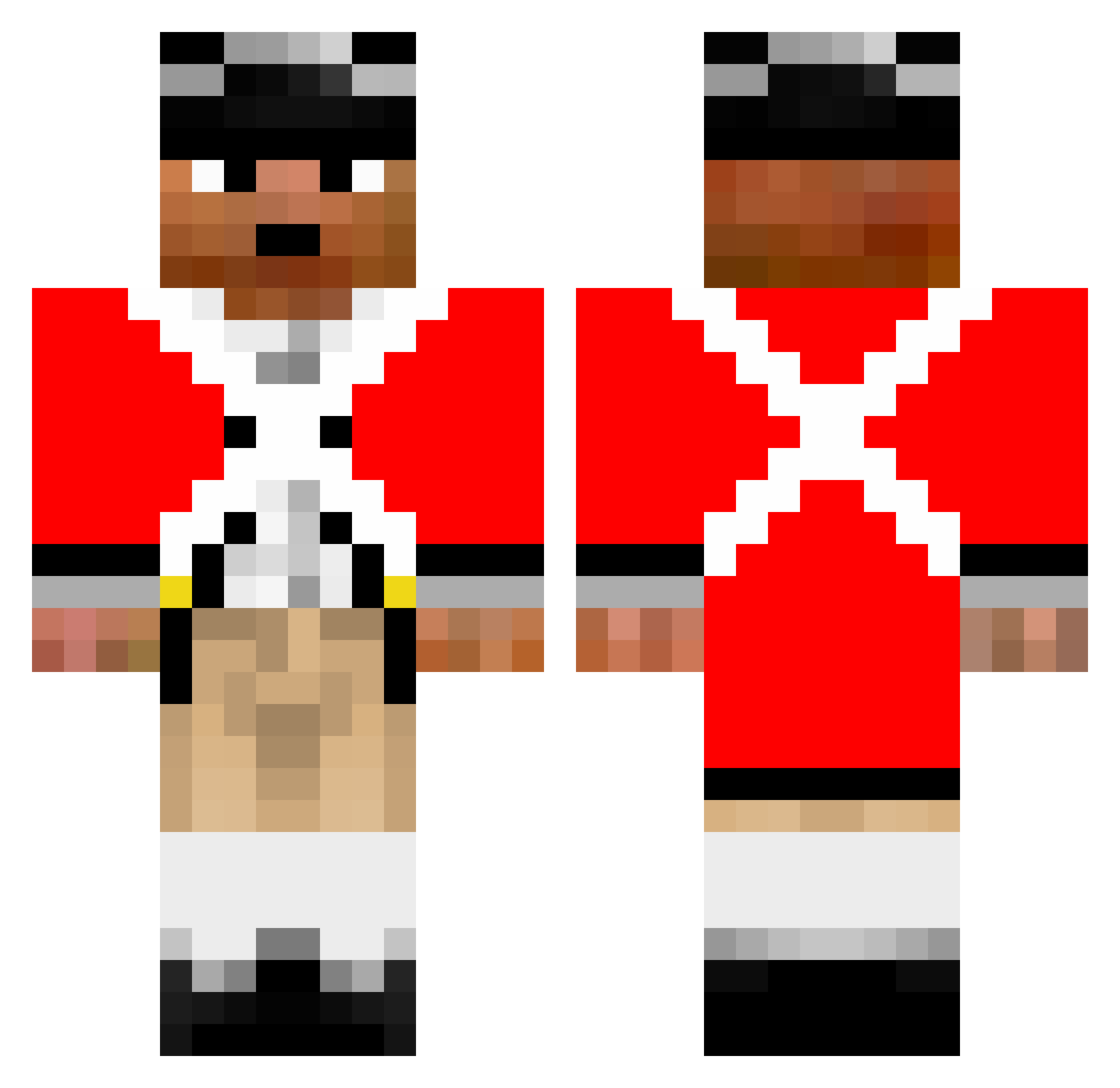 Squa1738 Minecraft skin, front and back view