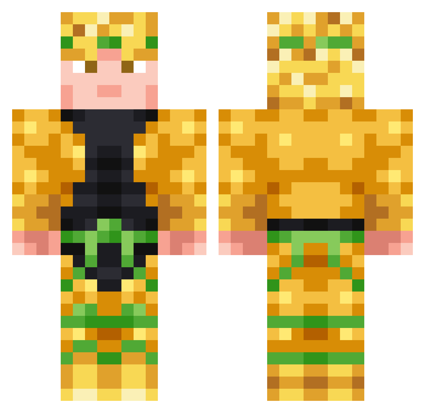 MLSDieu Minecraft skin, front and back view
