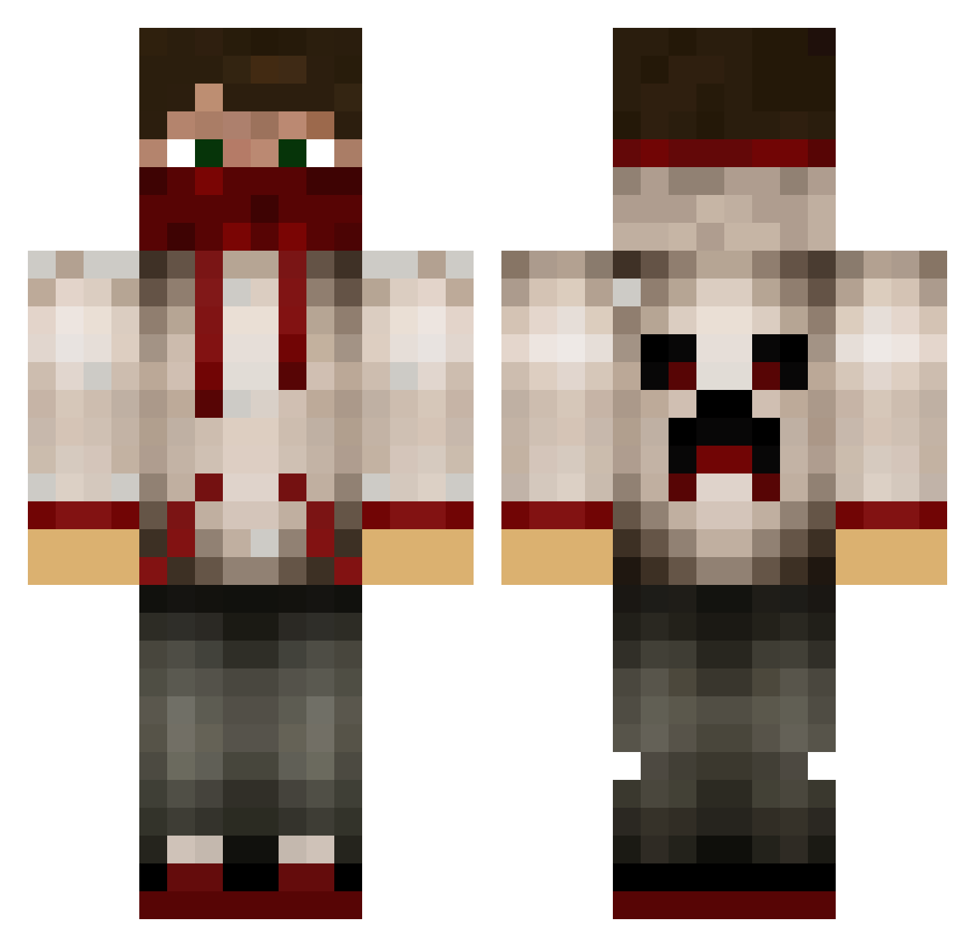 bernaut1 Minecraft skin, front and back view