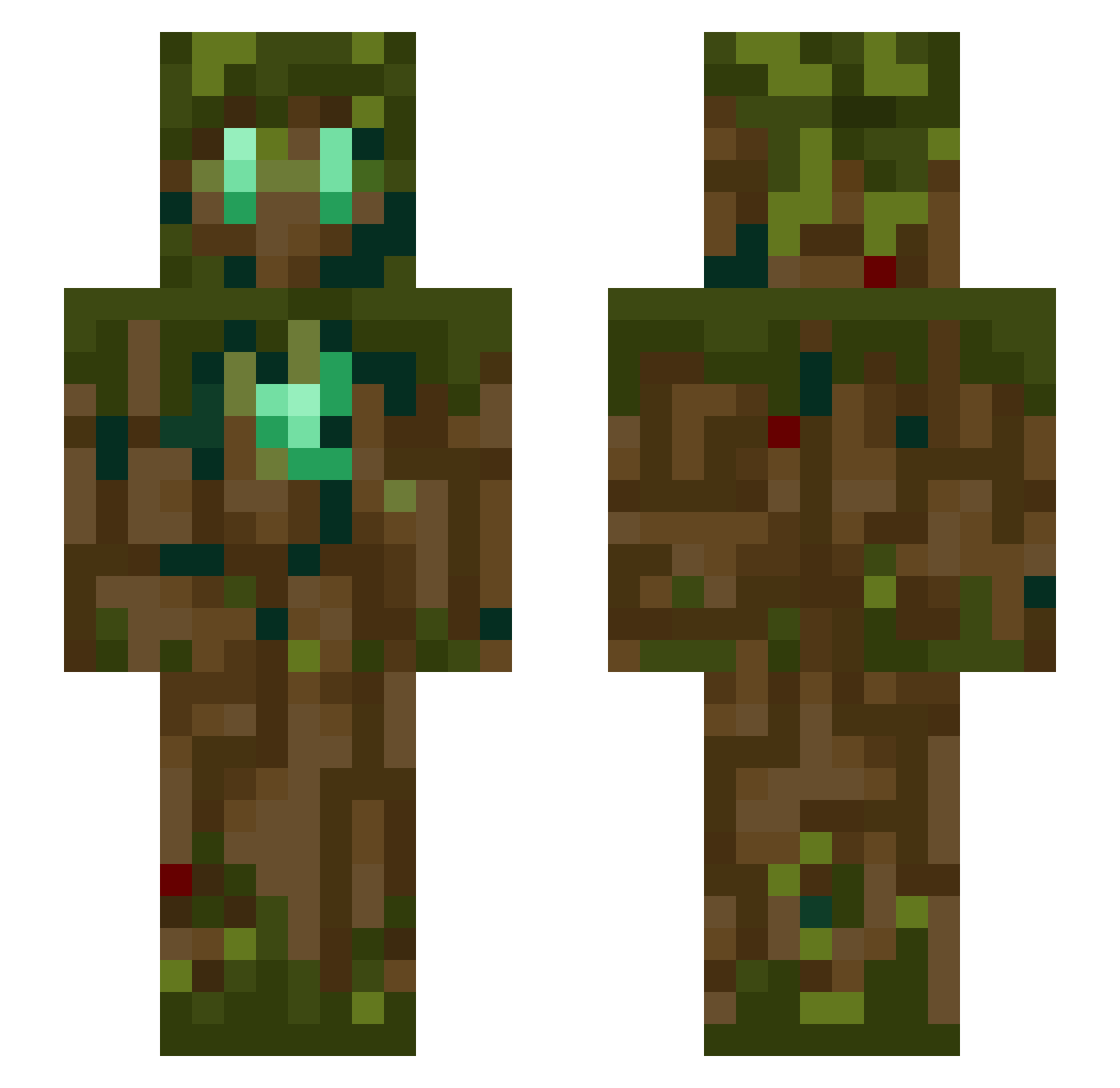 Ablary Minecraft skin, front and back view
