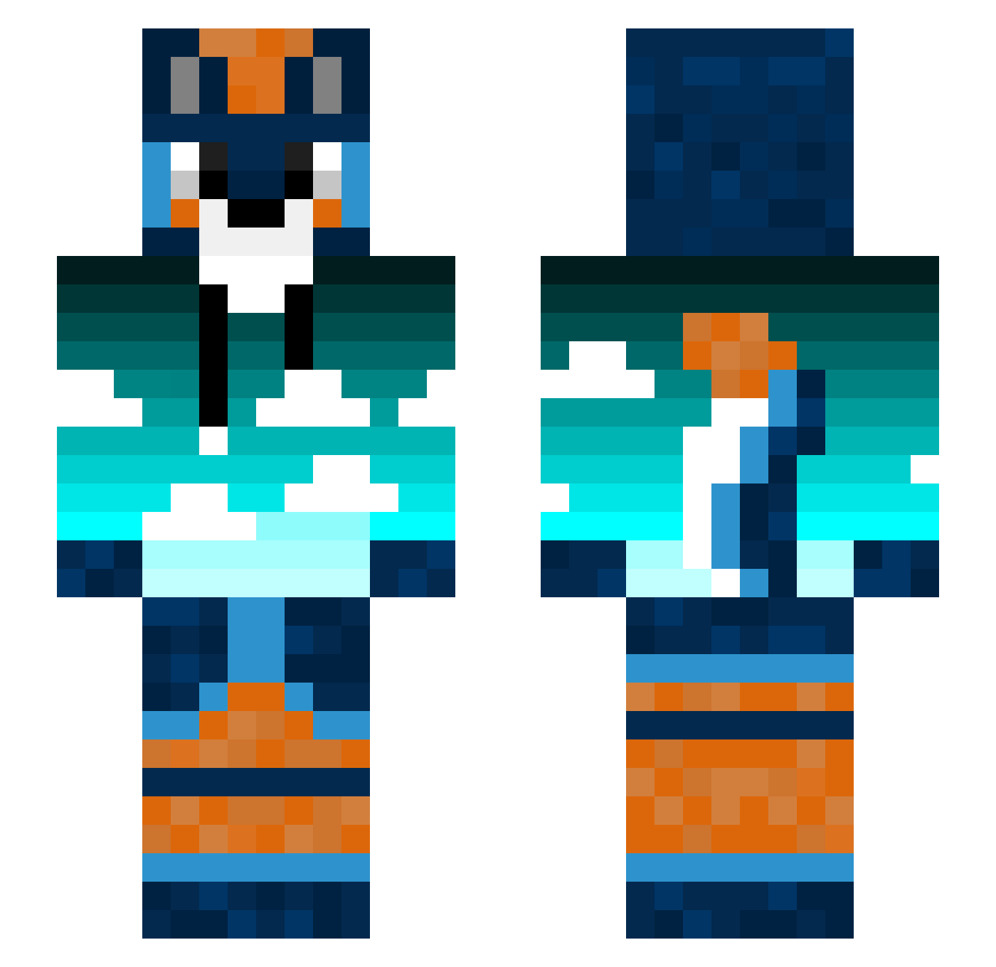 Polarwolf__ Minecraft skin, front and back view