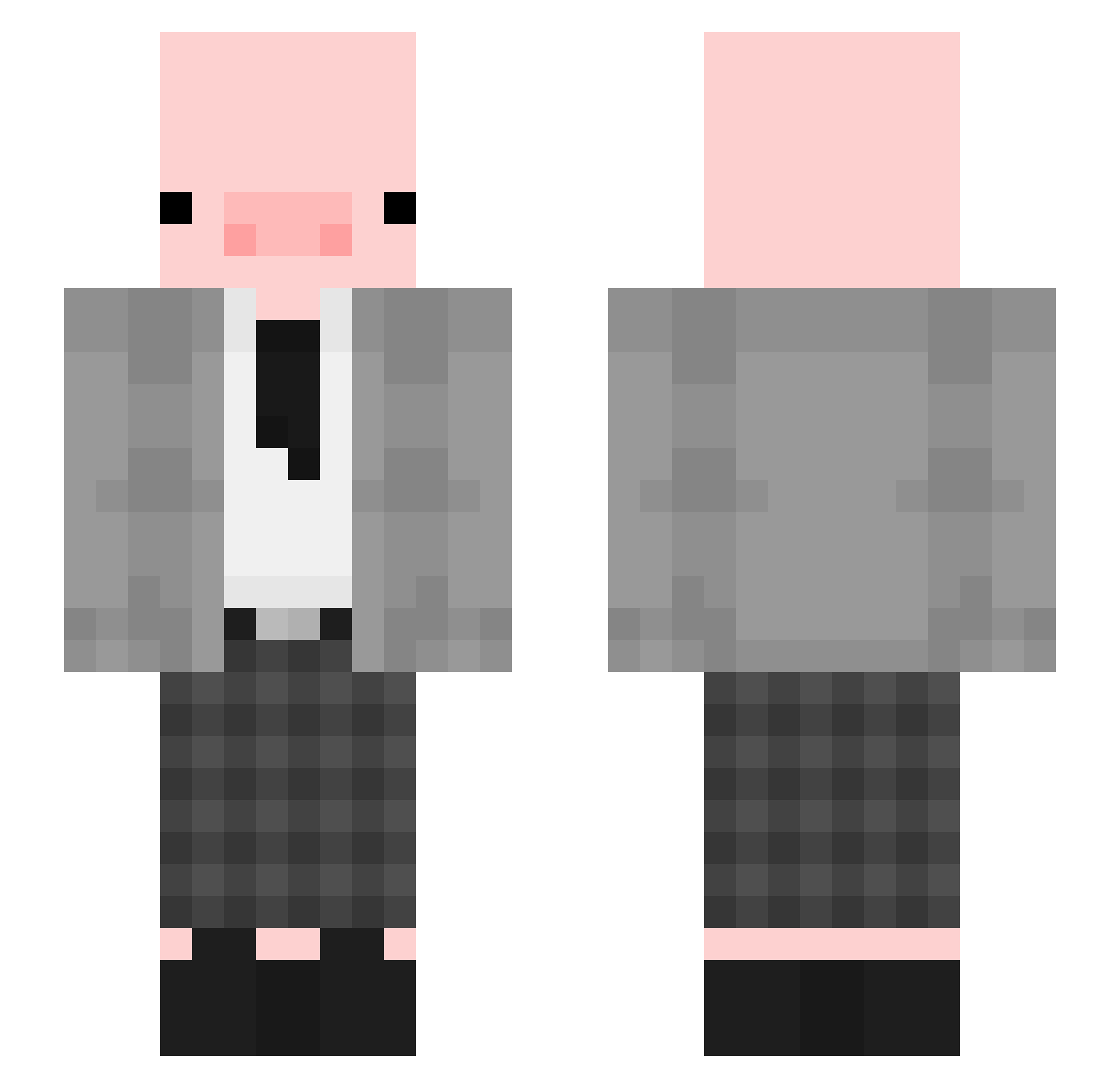 Raonie Minecraft skin, front and back view