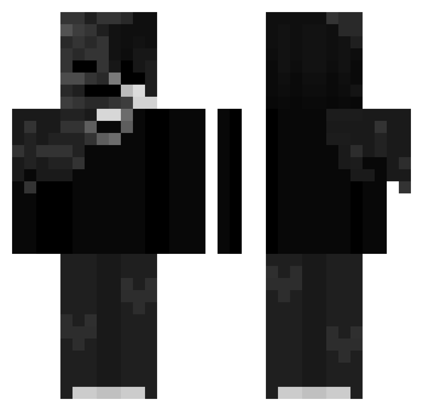 SirChapo_ Minecraft skin, front and back view
