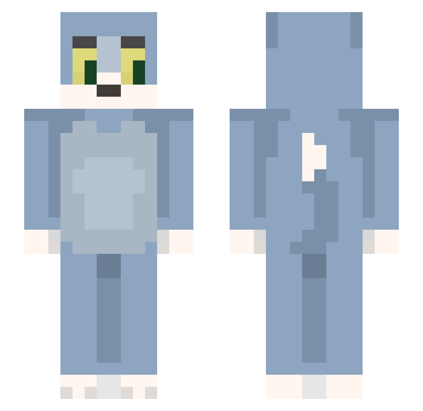 HelloMoto16 Minecraft skin, front and back view